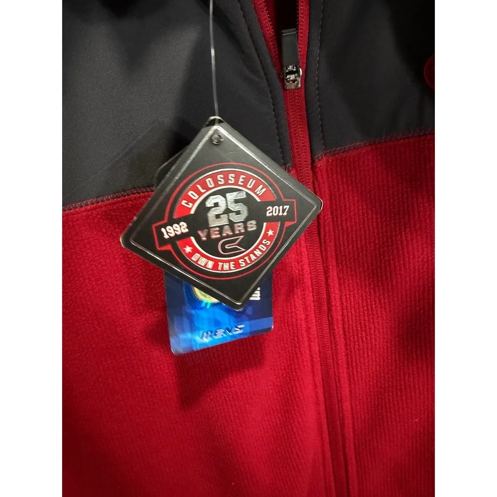 Colosseum Alabama Crimson‎ Tide Fleece Jacket Full Zip Red Gray XXL